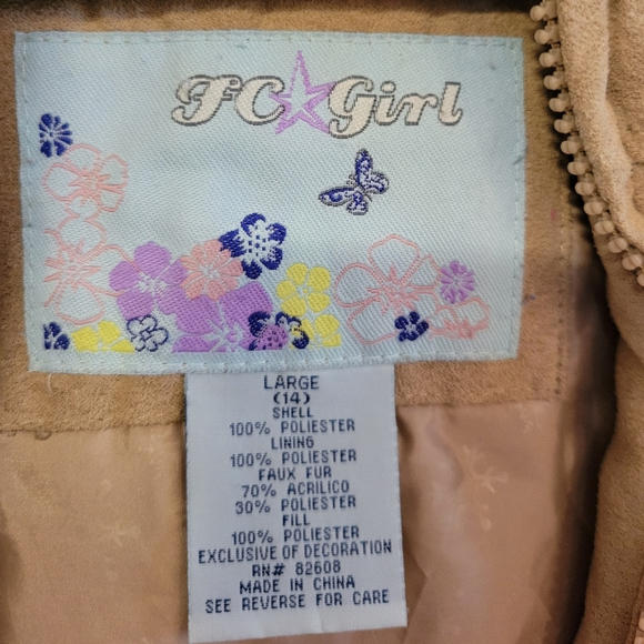 Brown Faux Fur Trim Coat Size 14 Large - Picture 10 of 11